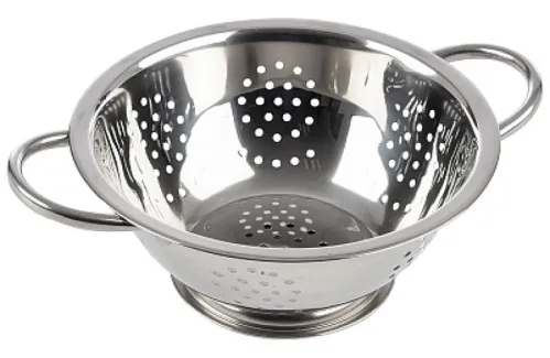Дуршлаг CASUAL на подставке с боковыми ручками, из нержавеющей стали, серый, 22см / товары для дома