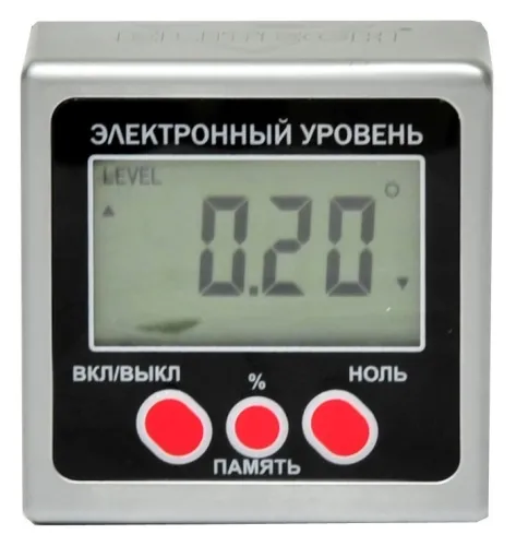 Уровень строительный Elitech / Элитек коробчатый электронный магнитный, из стали, 57мм / измерительный инструмент
