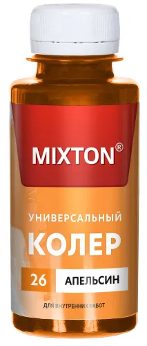 Колер для краски MIXTON / Микстон паста универсальная, цвет апельсин, 0.1л / строительство и ремонт
