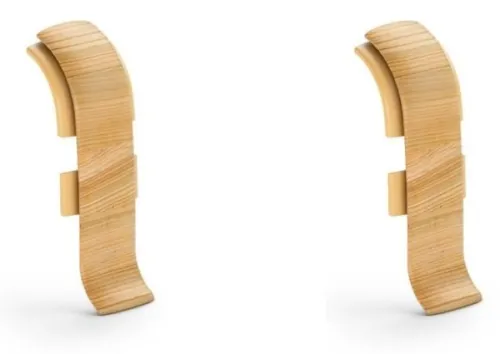 Соединитель для плинтуса Salag, ПВХ, Хикора Бурлингтон, 56х23мм, 2шт