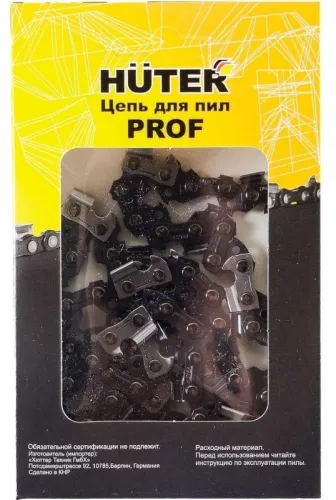 Цепь Huter / Хутер для бензопилы, стальная, 76 звеньев, 0.325дюйма / оснастка