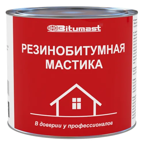 Мастика гидроизоляционная Bitumast резинобитумная 2л