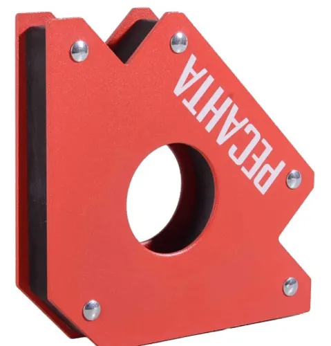 Магнитный угольник для сварки Ресанта УМ-23, 3 угла, металлический, красный, размером 230х140х20мм / инструменты