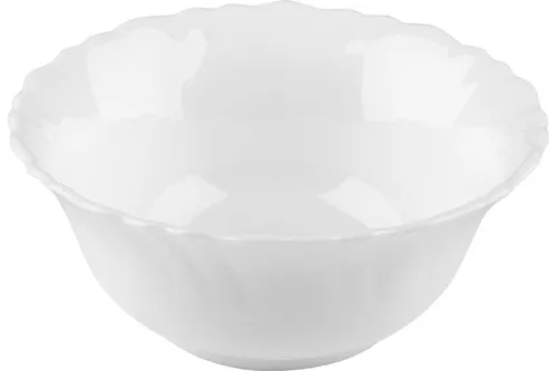 Салатник Mallony / Маллони Dolche Vita круглый, опаловое стекло, белый, 265мл / кухонные принадлежности