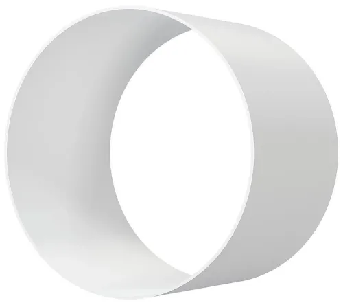 Соединитель каналов ЭРА 12.5FC круглый, пластиковый, белый, 125х70мм / вентиляция