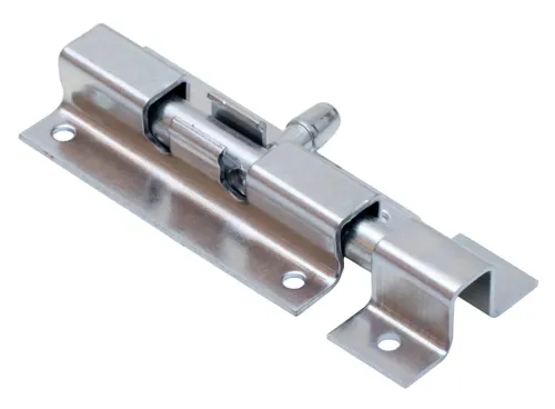 Задвижка СКОБЯНОЙ ШП-60 накладная, прямоугольная, из стали, серая, 60мм / шпингалет