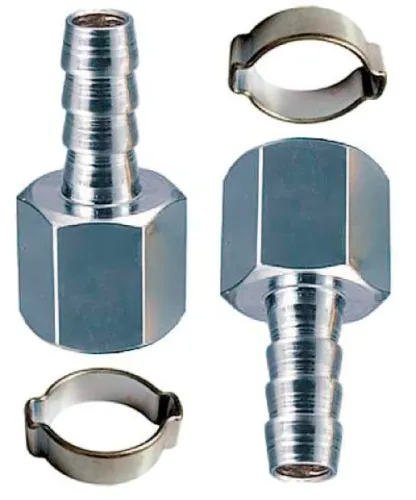 Переходник Fubag / Фубаг для шланга и пневмоинструмента, из стали, внутренняя резьба ¼ дюйма, елочка 6мм, 2шт. / оснастка