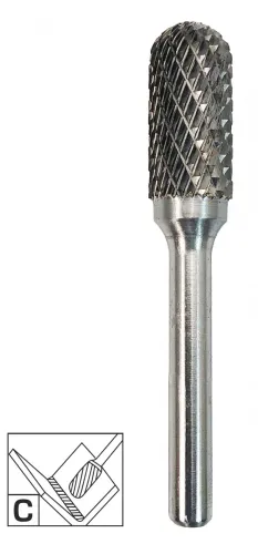Борфреза Профоснастка цилиндрическая, форма С, хвостовик 6мм, 8603606166