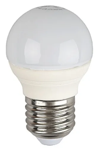 Лампочка светодиодная ЭРА Р45 шар, Е27, 2700К, 600Лм, теплый свет, 220В, 7Вт / освещение