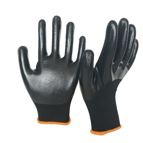 Перчатки защитные PROTON / Протон обливные, гладкие, из полиэстера с нитриловым покрытием, черные, размер L-XL / защита рук