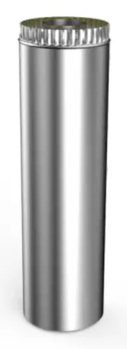 Труба дымоходная Сталь Мастер сэндвич из нержавеющей стали, цвет серый, 120х1000мм / строительство и ремонт