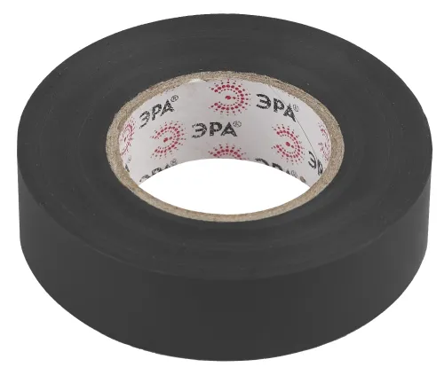Изолента ЭРА, ПВХ, черная, 19мм x 20м, артикул 44345
