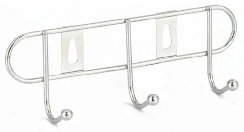 Вешалка настенная Fora, 3 крючка, металл, хром, 145×55×40мм