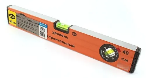 Уровень строительный 888 Профи коробчатый, с 2 фрезерованными основаниями, 3 глазка из акрила, из алюминия, длина 40см / измерительный инструмент