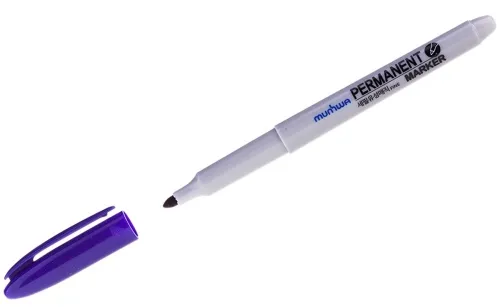 Маркер Munhwa / Мунхва FPM-02 перманентный пулевидный, в пластиковом корпусе, синий, линия 1.5мм / инструменты