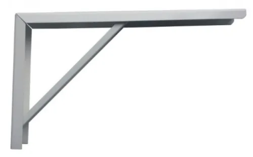 Кронштейн для полки Петротех разборный угловой, стальной, белый, 380х180х1.8мм / держатель