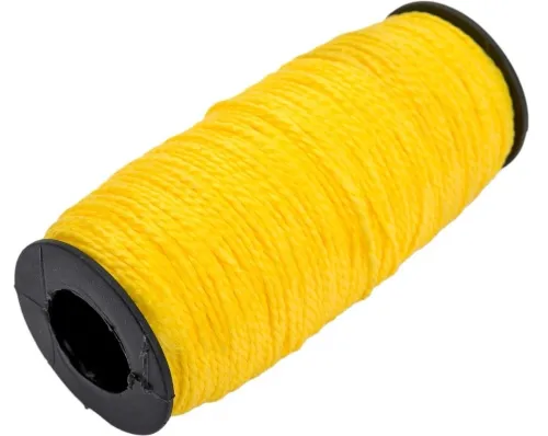 Шнур разметочный 888 на катушке, нейлоновый, желтый, диаметр 1.5мм, длина 100м / инструменты