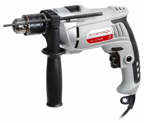 Дрель Интерскол ДУ-13/750ЭР электрическая, ударная, 750Вт