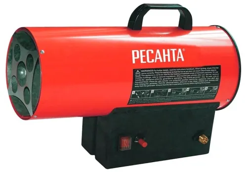 Тепловая пушка Ресанта ТГП-10000 газовая, в стальном корпусе, 419х297х228мм, 10кВт, 100м², 300м³/ч / отопление