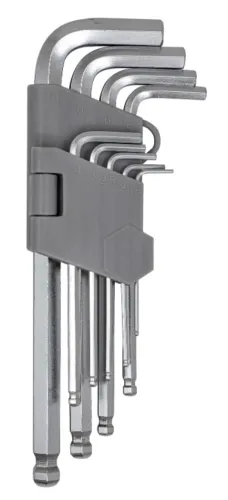 Набор ключей РемоКолор имбусовых удлиненных с шаром, из хромованадиевой стали, размер 1.5-10мм, 9шт. / инструменты