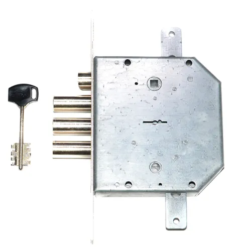 Замок врезной Эльбор Гранит 1.06.42.5.1 ВФЗ левый сувальдный, в металлическом корпусе, цвет хром, размером 245×34мм / фурнитура