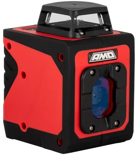 Лазерный уровень AMO / АМО LN360 на батарейках, 2 красных луча, 50м, ±2мм/м, IP54 / нивелир