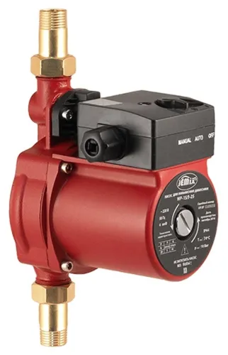 Насос повышающий давление Jemix / Джемикс WP-15/9-25 с датчиком потока, красный, 25л/мин, напор 9м, 120Вт, IP44 / водоснабжение