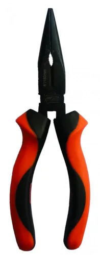 Длинногубцы 888 прямые, из хромованадиевой стали, красный, 160мм / инструменты
