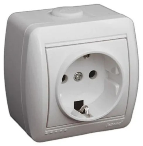 Розетка LEZARD NATA 710-0200-122, 1-местная, 16А, IP20