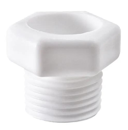 Заглушка канализационная РВК с наружной резьбой 1/2" из полипропилена, белый / водоснабжение