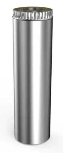 Труба дымоходная Сталь Мастер сэндвич 150x1000мм серый