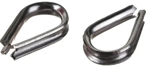 Коуш Стройбат для троса, из нержавеющей стали, диаметр 2мм, 2шт. / такелаж