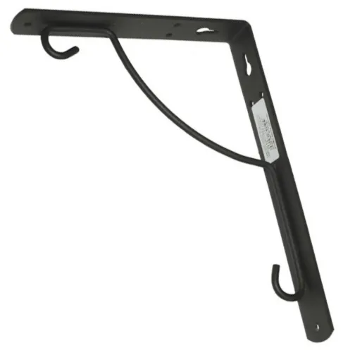 Кронштейн для полки Петротех Русская традиция угловой, стальной, черный, 180х240х30мм / держатель