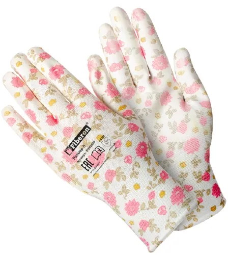 Перчатки защитные Fiberon, полиэстер, размер 8, PR-PU055