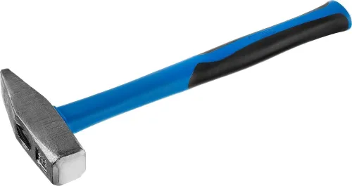 Молоток СИБИН слесарный, с обрезиненной фиберглассовой ручкой, стальной боек, серый, 800г / инструменты для ремонта и строительства