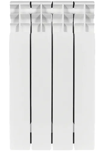 Секционный радиатор Stout / Стаут Titan 500 биметаллический, белый, 320х100х570мм, 4 секции, 30атм, теплоотдача 792Вт / отопление