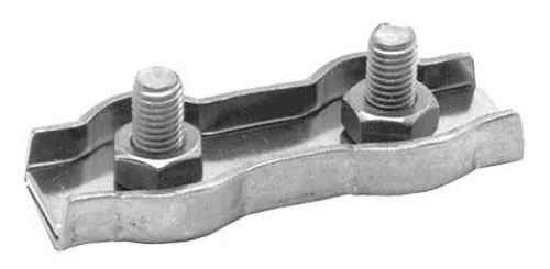 Зажим для троса MIXTON / Микстон Duplex двойной из оцинкованной стали, 2мм / крепеж