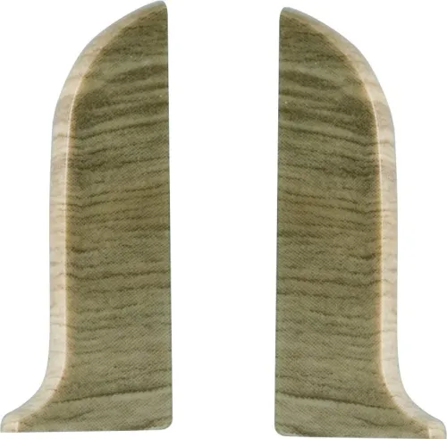 Заглушки для плинтуса Salag / Салаг левая и правая, ПВХ, цвет Фригола, 56×23мм, 2шт. / строительство и ремонт