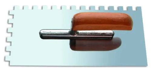 Кельма 888 зубчатая деревянная ручка сталь 280×130мм 3022310