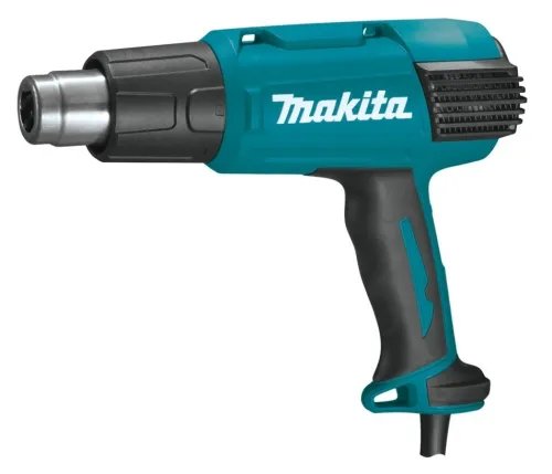 Строительный фен Makita / Макита HG6530VK пистолетный, с регулировкой температуры, в кейсе, синий, 50-600°С, 550л/мин, 257x85x206мм, 2000Вт / инструменты