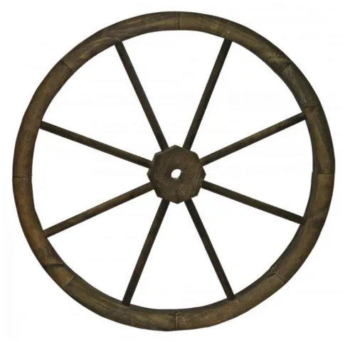 Фигурка садовая КомАгро Эконом, колесо декоративное, из сосны, 900х45мм / дом и сад