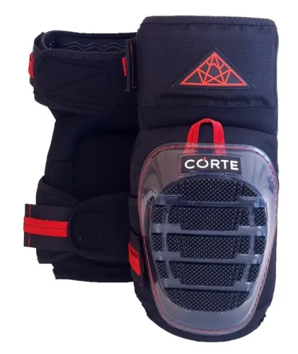 Наколенники CORTE / Корте ERGO MAX EMKP профессиональные, из резины и полиэстера, цвет черный, пара / средства защиты