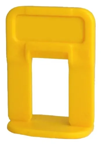 Зажим для выравнивания плитки DECOR / Декор Ворота для горизонтальных и вертикальных поверхностей, пластиковый, желтый, 1.5мм, 100шт. / строительство и ремонт
