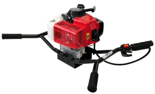 Мотобур Elitech / Элитек БМ 70Н бензиновый, шнек диаметром 40-300мм, 7500об/мин, 3.3л.с. / инструменты