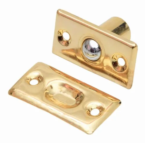 Защелка дверная СКОБЯНОЙ шариковая металл золото 002393