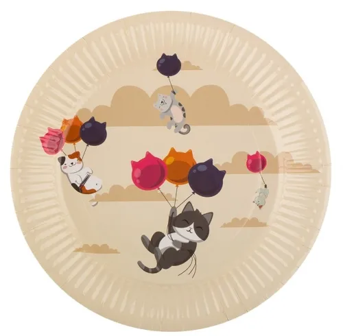 Тарелки бумажные Волшебная Страна Cats, 18см, 6шт