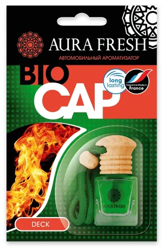 Ароматизатор автомобильный Aura Fresh / Аура Фреш Bio Cap Deck подвесной, древесный, 6мл / автотовары