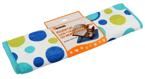 Коврик для сушки посуды Рыжий кот для бытового использования, из микрофибры, разноцветный, размером 45×35см / товары для дома