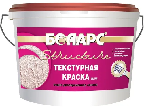 Декоративное покрытие Боларс Structure текстурное, матовое, на акриловой основе, 18кг / лакокрасочные материалы