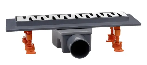 Трап для душа Masterprof / Мастерпроф линейный горизонтальный, из нержавеющей стали и пластика, диаметр 50мм, длиной 60см / водоотведение и канализация